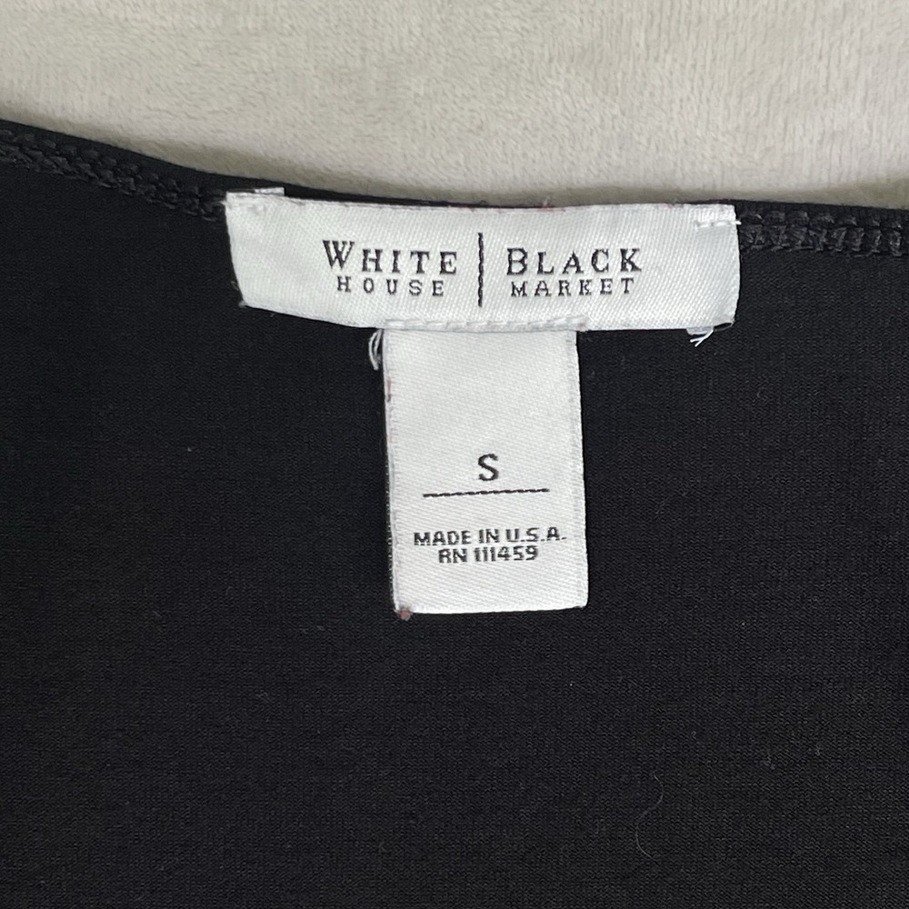 White House Black Market Dress Womens S Black Romantic Dark Feminine Office Work - Picture 3 of 7